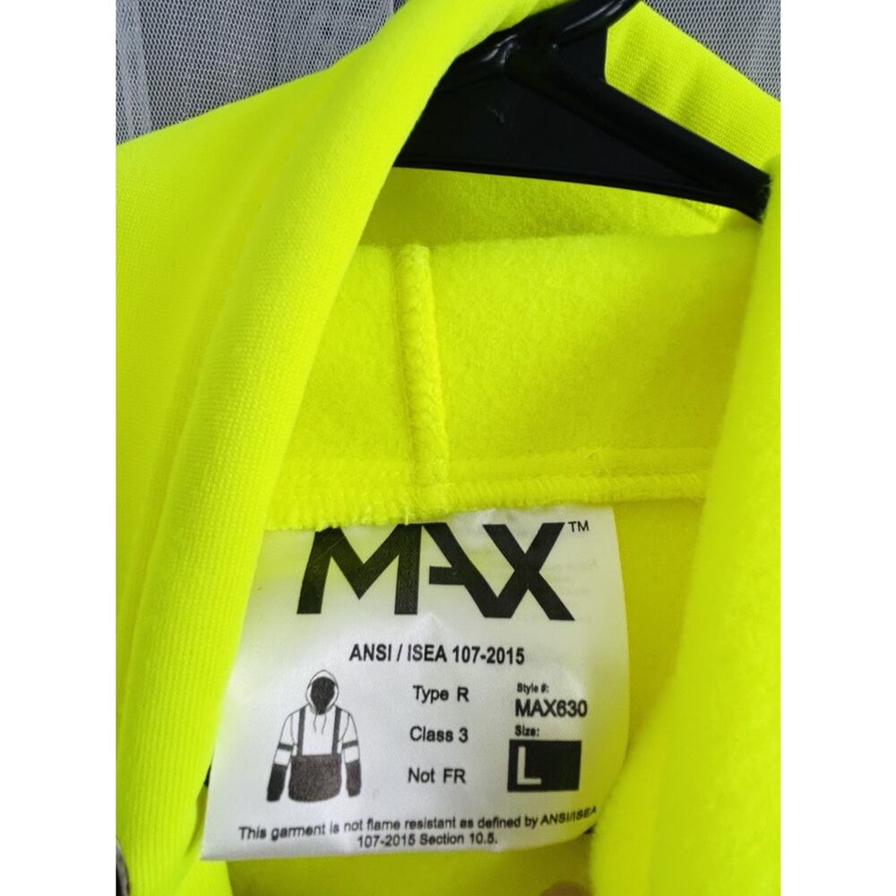 MAX High Visibility Reflective Men L Type R Hoodie Class 3 Sweatshirt MAX630 - Picture 3 of 4